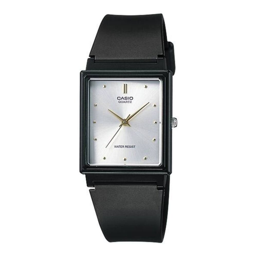 Casio Women’s Black Strap Watch with Silver Dial - MQ-38-7A